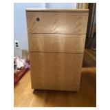 Wooden 3 drawer file/office cabinet
