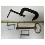 4ï¿½ c clamp, hitch pins
