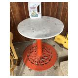 Marble top table with steel stand 29ï¿½ top, base