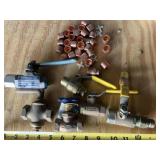 3/8 & 1/2 valves with copper caps