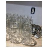 20 Ball Canning Jars, 1 wide mouth w/metal rings