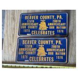 2 aluminum beaver county anniversary license