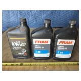 2 qt sae 30, 1 qt 10w-30