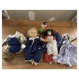 Vintage Rubber head arms & legs doll w/clothes