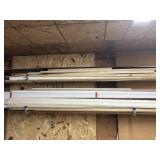 Wood trim & lumber on wall brackets, wood only