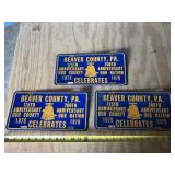 3 aluminum beaver county anniversary license