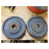 (4) 10lb bar bell weights