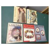 2 Stitch by Stitch books, 3 Cross Stitch books