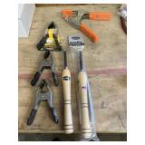 3/8ï¿½ wood chisels & 4 clamps