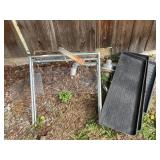 Planting trays, ladder stabilizer, metal
