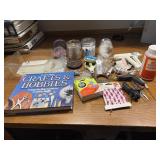 Lot of Craft items includ beads, glue guns, binder