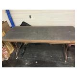 6 ft folding table, wood
