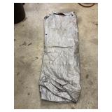 Silver tarp, size unknown