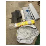 2 rolls plastic sheeting, 1 pc rubber, 1 pc