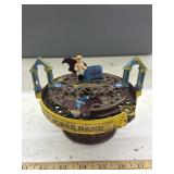 Cast iron race horse bank