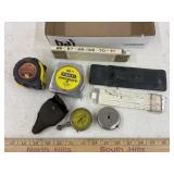 U.S.tire gauge, tape measures etc