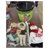 Eskimo & Mexican dolls & A Christmas Story tin