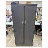2 door metal closet, 1 shelf, 30 x 20 x 64