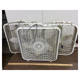 3 non working box fans