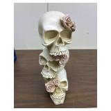 3 head skulls plastic battery powered works