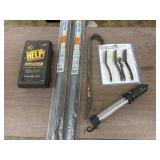 2 door bottoms, craftsman light, crowbar, brush