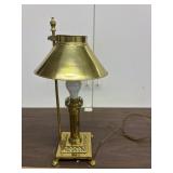 Brass look lamp, works
