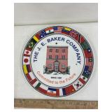 J. E. Baker company plate 10"
