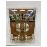 Keyed entry deadbolt combination lock set