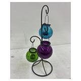 Glass & Metal tea light table light