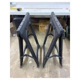 pair of plastic  folding saw horses