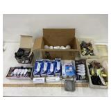 Assorted electrial items and bulbs
