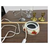 Candle warmer and candle holders