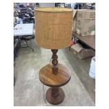 Wood floor lamp