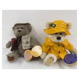 Tanner & Harper, Brass Button Bears w/tag,like new