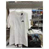 4 Adidas White T-Shirts, Size L