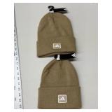 2 Adidas womens fit knit beanie, sandstone beige