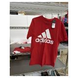 2 Adidas red t-shirts, size S