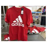 3 Adidas red T shirts, 1 x S, 2 x XS