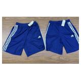 2 Adidas Mens Dk Blue Training Shorts, Size S