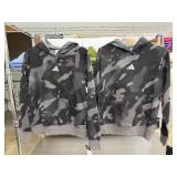 2 Adidas Boys Camo Hoodies, size M
