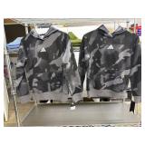 2 Adidas Boys Camo Hoodies, Size S