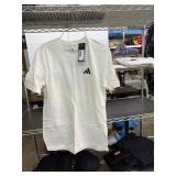 3 Adidas t-shirts, white, size S