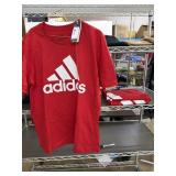 3 Adidas red T-shrits, size L