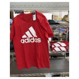 3 Adidas red t-shirts, size M