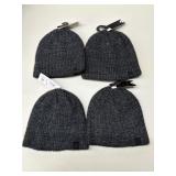 4 Adidas womens black knit beanies