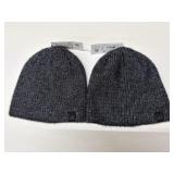 2 Adidas womens black knit beanies