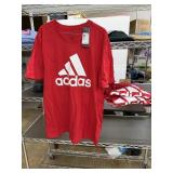 3 Adidas red t-Shirts, size XL