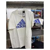 2 Adidas t-shirts white/purple, size L