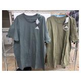 2 Adidas mens t-shirts, olive & legend ivy, sizeXL