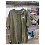 2 Adidas mens t-shirts, olive, size XL